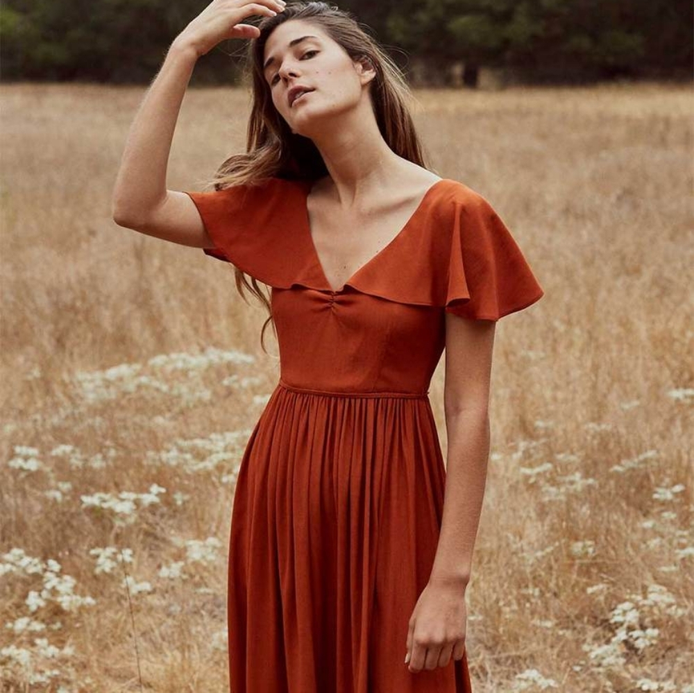 Christy Dawn Monarch Dress in Rust